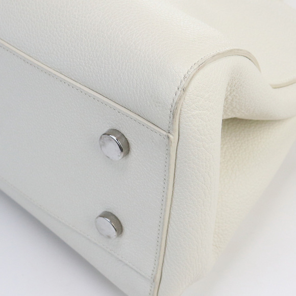 Saint Laurent Cava Rive Gauche Handbag Leather White - Picture 3 of 16